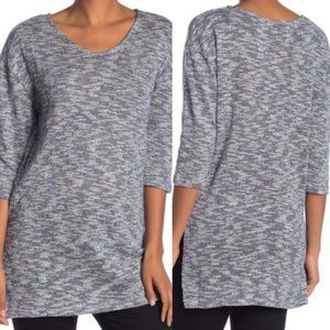 NWT Papillon Melange Navy Knit Pullover | M